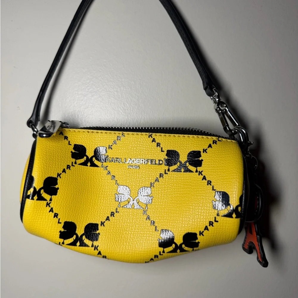 Karl Lagerfeld Paris Legacy Adele Mini Barrel Bag - Picture 3 of 6